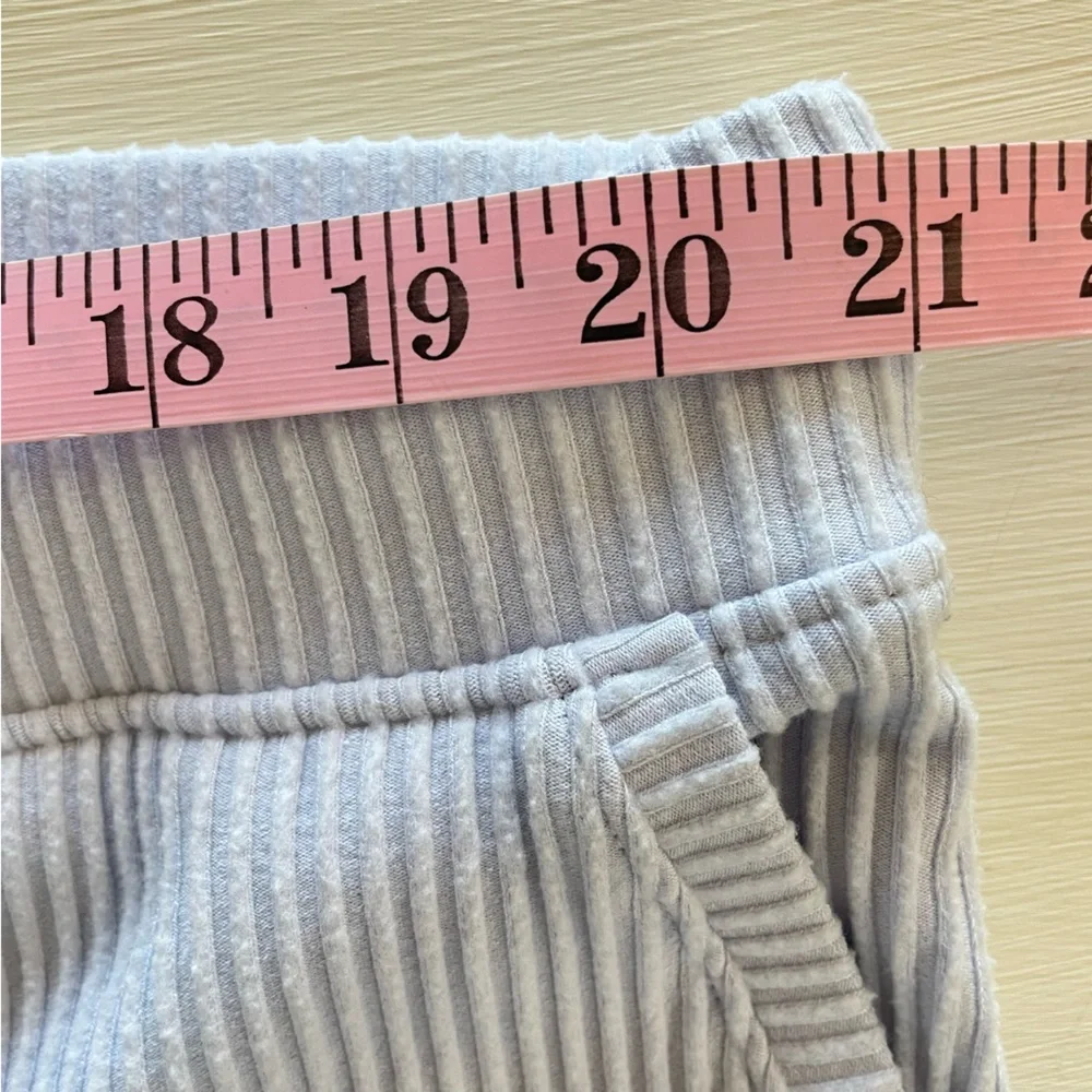 Haven Well Within Ribbed Joggers‎ XL Light Blue Gray Soft Knit Lounge Pants